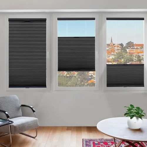 Vista 40 de Tonature Persianas Celulares de Tamaño Personalizado para Ventanas Cortinas Blackout sin Cordón Persianas Enrollables Protección UV Aislamiento