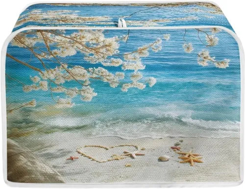 Vista 109 de Cat Print 2 Slice Bread Maker Cover Music Note Print Microwave Oven Cover Bakeware Protector Anti Fingerprint Protective Covers for Kitchen