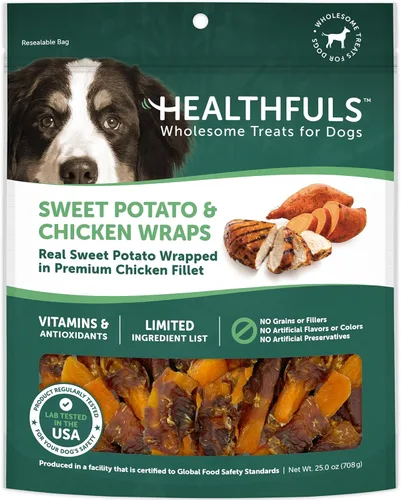 Vista 12 de Healthfuls Golosinas envueltas en pollo para perros, 16 onzas