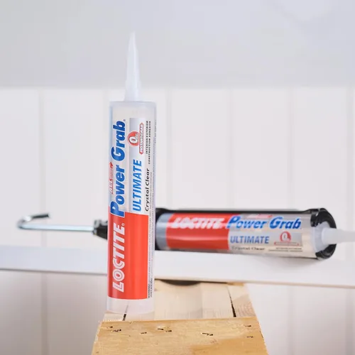 Vista 23 de Loctite Power Grab Ultimate - Adhesivo de construcción transparente, cartucho de 9 onzas líquidas, 1 paquete, pegamento de construcción versátil
