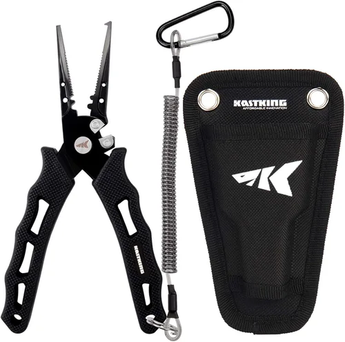 Vista 11 de KastKing Cutthroat - Alicates de pesca de 7 pulgadas con anillo dividido, herramientas de pesca de acero inoxidable 420, equipo de pesca resistente