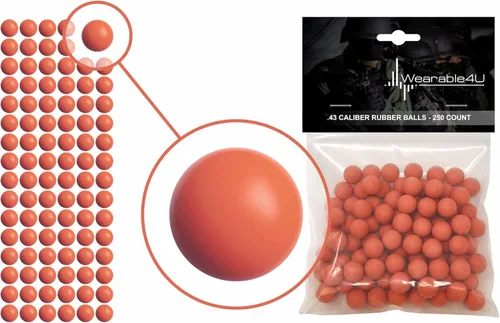 Vista 15 de Wearable4U . Pelotas de goma reutilizables para pistolas de paintball, 43 o 0.50 o 0.68 Cal