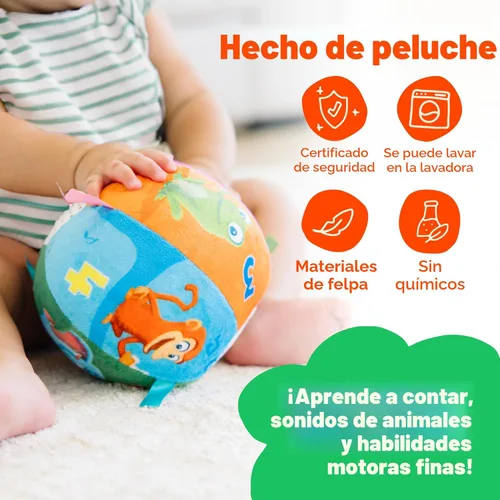 Vista 3 de Move2Play, Pelota de Bebé Divertidísima e Interactiva con Música y Efectos de Sonido Regalo de Primer Cumpleaños Juguete para Niños Pequeños