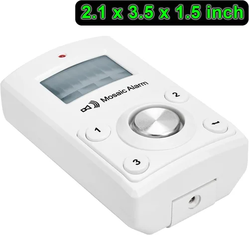 Vista 5 de Alarma de intrusión con teclado de 135dB, sensor de movimiento independiente para seguridad del hogar. Alerta portátil a batería para viajes