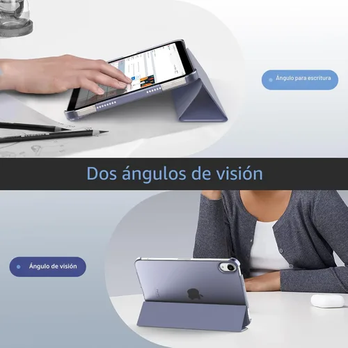 Vista 6 de MoKo Funda para iPad mini 7 (A17 Pro) Generación 2024, Funda para iPad mini 6 2021, Funda Protectora Delgada y Ligera de 8.3 Pulgadas con Carcasa