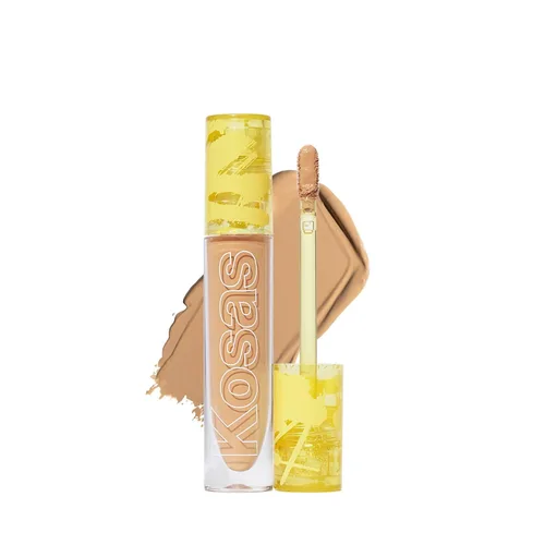 Vista 23 de Kosas Revealer Corrector - Maquillaje de cobertura media con ácido hialurónico, oculta las ojeras debajo de los ojos, manchas oscuras e