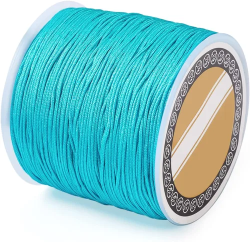 Vista 20 de Cheris - Cuerda de nailon para abalorios de nailon de 0.031 in, color azul, hilo de macramé, para hacer joyas, suministros de envoltura Kumihimo
