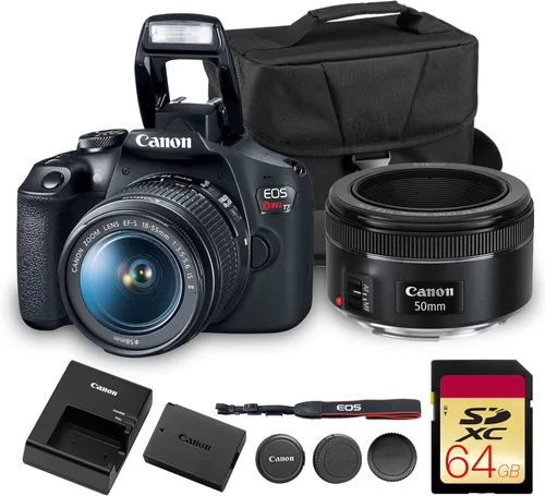 Vista 10 de Canon EOS Rebel T7 Kit de cámara DSLR Sensor APS-C de 24.1MP con lente EF-S de 0.709-2.165 in Video Full HD 1080p compacto fotografía