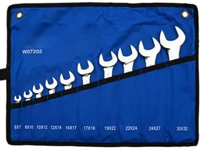 Vista 13 de Juego de llaves combinadas de trinquete métricas de cabeza flexible de 7 piezas, 0.394 in-0.748 in/pulido completo/acabado espejo