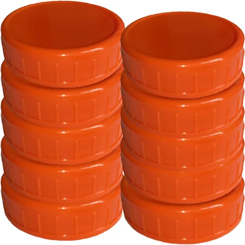Vista 6 de 10 tapas de plástico corlored para frascos de conservas, tapas de almacenamiento a prueba de fugas, compatibles con tarros Mason de silicona, tapas
