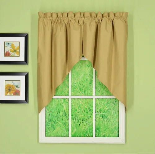 Vista 27 de Today's Curtain Horizon Cenefa opaca térmica, albaricoque, 58 pulgadas de ancho x 15 pulgadas de largo