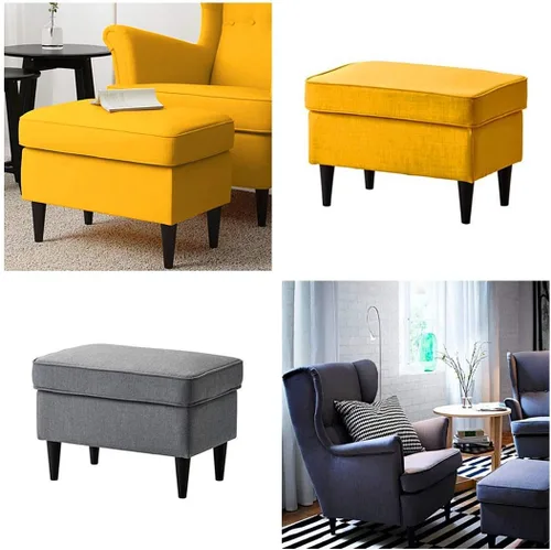 Vista 3 de WEICHUAN Sofá redondo negro de madera maciza, sofá otomano, sofá biplaza otomana, tocador, muebles, patas de muebles de madera de repuesto