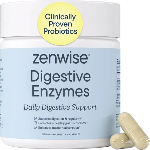 Vista 11 de Zenwise Health Enzimas digestivas para la salud intestinal y el alivio de la hinchazón, suplemento de digestión de múltiples enzimas