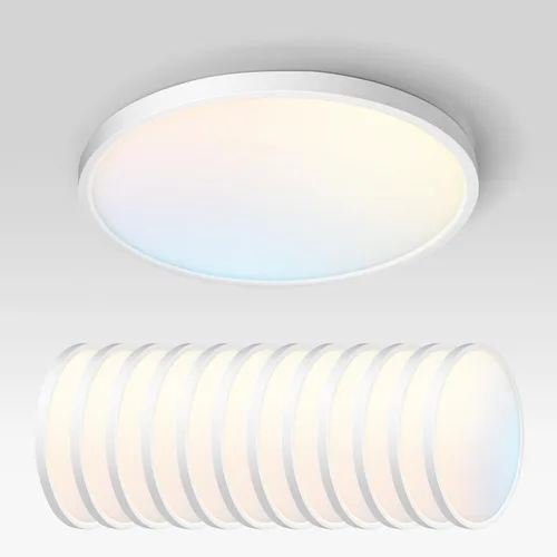 Vista 40 de ASD Lámpara de Techo LED Redonda Empotrada de 5", Iluminación de Superficie de Perfil Bajo 5CCT, Regulable, Ultra-Delgada, Listada por ETL 10W