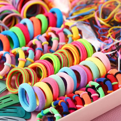 Vista 7 de Juego de pinzas elásticas para el cabello bandas elásticas para el cabello bandas suaves para niñas bandas de goma pequeñas soportes elásticos