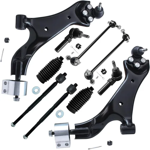 Vista 51 de Detroit Axle - Kit de suspensión frontal de 10 piezas para Chevy Trailblazer EXT GMC Envoy XL XUV Buick Rainier Isuzu Ascender Olds Bravada, brazos