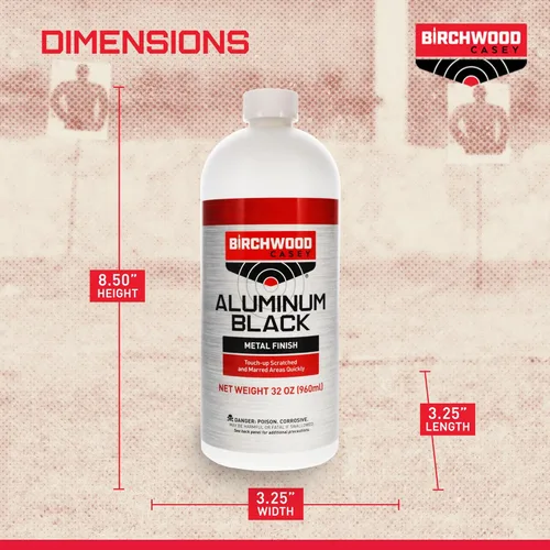 Vista 3 de Birchwood Casey Fast-Drying Fast-Acting Aluminum Black Metal Finish for Restoring Scratched and Marred Areas, Gun Cleaning, 3 Ounce Bulk Each