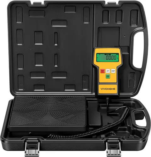 Vista 6 de VIVOHOME Kit de bomba de vacío de aire de paleta giratoria de una etapa de 3.5 CFM y medidor de colector de CA y báscula de peso de carga