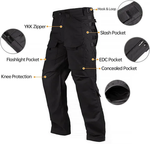 Vista 3 de Free Soldier - Pantalones tácticos tipo cargo para hombre para uso en exteriores