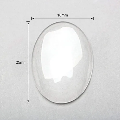 Vista 3 de dophee Cabujón ovalado de vidrio para hacer joyas, azulejos de cúpula transparente con parte trasera plana, azulejos de camafeo con cuentas