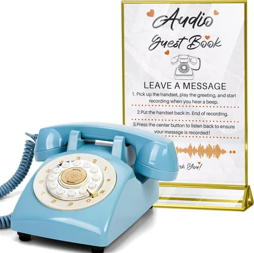 Vista 21 de Libro de invitados de audio, teléfono de boda, mensajes de audio personalizados de memoria de 32 GB, volumen ajustable, con función de repetición