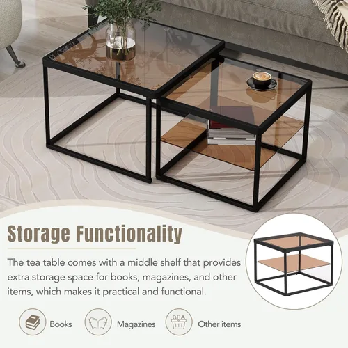 Vista 49 de Mesa auxiliar elevable, mesa auxiliar multifuncional con estantes abiertos, mesa de comedor moderna para sala de estar, oficina en casa (negro #004)