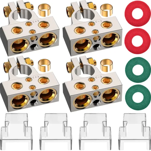 Vista 11 de Conectores de terminal de batería Sunmorn, terminales de batería de 0/2/4/6/8/10 AWG, terminal de batería de automóvil de servicio pesado, terminal