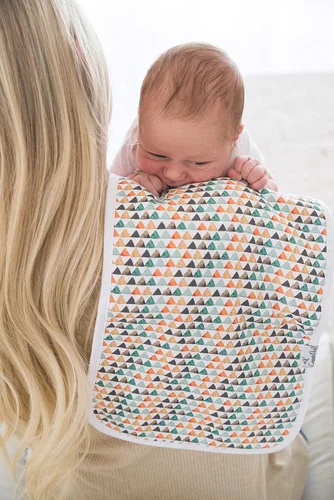 Vista 3 de Copper Pearl Paños Premium para Eructos de Bebé - Paquete de 3 Paños Grandes de Algodón para Eructos, Trapos Extra Suaves para Regurgitación con 3
