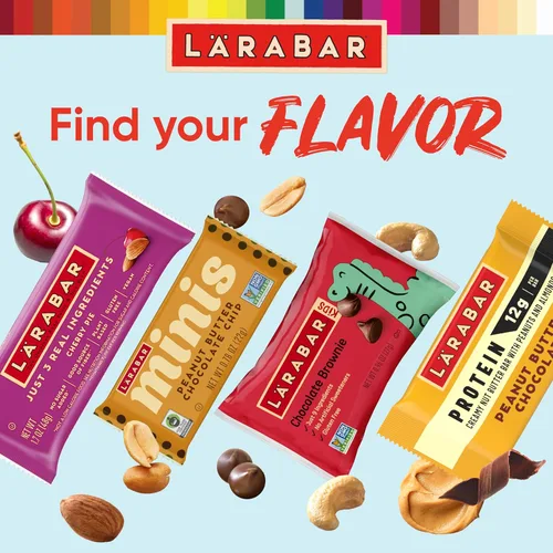 Vista 8 de Larabar Trufa de frambuesa y chocolate, barras de frutas y nueces, sin gluten y veganas, 9.6 onzas, 6