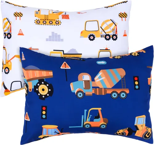 Vista 22 de Fundas de almohada para niños pequeños, paquete de 2 fundas de almohada que se adaptan a almohadas de 13 x 18 o 12 x 16 pulgadas, funda de almohada