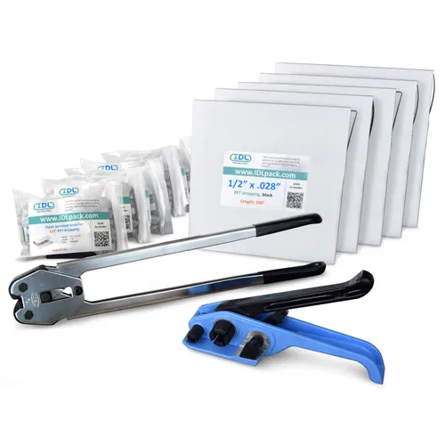 Vista 29 de IDL Packaging Recarga para kits de flejado de poliéster (PET) portátiles de 1/2 pulgada x 200 pies - Bobina de flejado de poliéster de 1/2 pulgada x