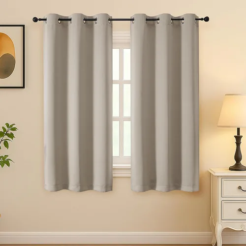 Vista 118 de Simplebrand Juego de 2 paneles de cenefa aguamarina para ventana de cocina de 14 pulgadas de largo, cortinas de oscurecimiento de habitación