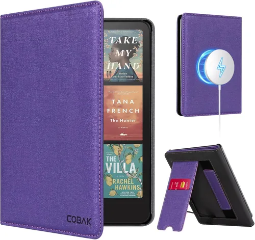 Vista 18 de CoBak Funda inteligente para Kindle Paperwhite de 6.8" de 11ª generación 2021 con función de encendido automático, ligera, delgada, de piel **Salvia
