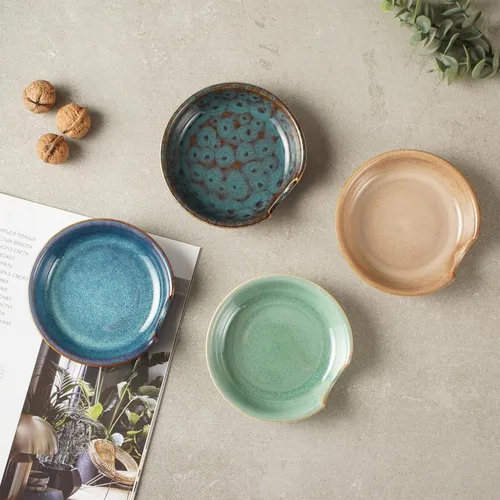 Vista 6 de Soporte de cuchara de cerámica para la parte superior de la estufa, soporte para utensilios para encimera de cocina, soporte para cucharas