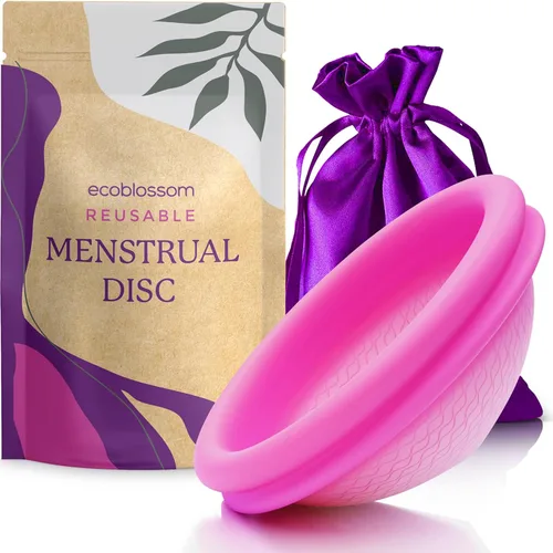 Vista 10 de Ecoblossom Disco menstrual reutilizable – Copa menstrual grande – Disco de período suave para mujeres diseñado con silicona flexible de grado médico