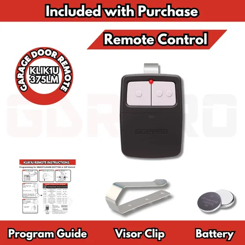 Vista 5 de Control remoto universal para puerta de garaje, reemplaza Clicker 375LM, 375UT, KLIK1U, compatible con LiftMaster, Chamberlain, Genie, Lineal