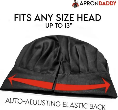 Vista 2 de APRON DADDY Sombrero de chef clásico elástico unisex para adultos