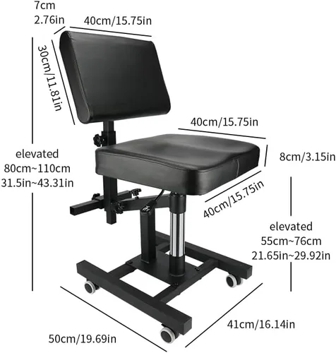 Vista 2 de Sillones de tatuaje mejorados de cuarta generación Sillas neumáticas de tatuaje Sillas ergonómicas para clientes Equipo de tatuaje ajustable