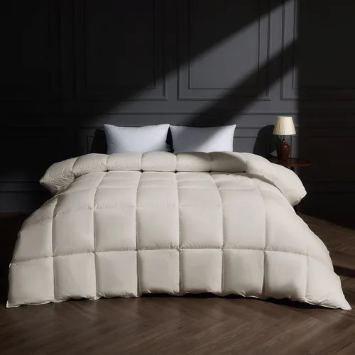 Vista 11 de Puredown® Edredón de plumón de ganso, tamaño King, todo tipo de estación, funda de edredón 100% algodón, calidez media, colección de ropa de cama