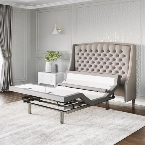 Vista 13 de Sven & Son - Base de cama ajustable Platinum tamaño Queen + colchón híbrido de muelles de 14 pulgadas (suavidad media), soporte lumbar, inclinación