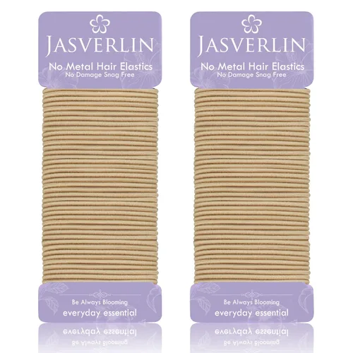 Vista 18 de JASVERLIN Ligas pequeñas para el cabello, elásticos sin daños, sin tirones, bandas trenzadas para mujeres y niñas, accesorios para corbatas finas a