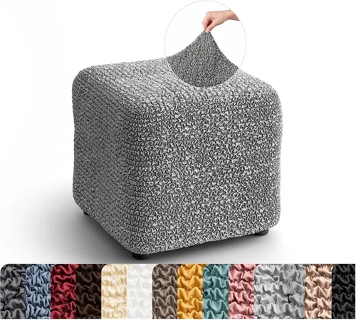 Vista 19 de PAULATO BY GA.I.CO. Funda para Otomán Grande Funda para Taburete Funda para Puf - Funda de Tela de Poliéster Suave - Protector de Muebles Elástico