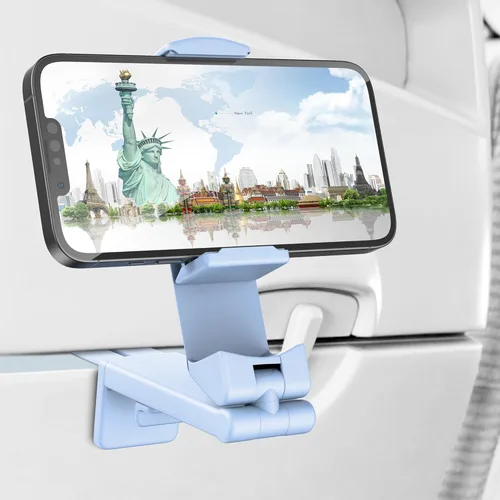 Vista 20 de Perilogics - Soporte universal para teléfono en vuelo de avión. Visualización manos libres con rotación multidireccional de 360 grados.