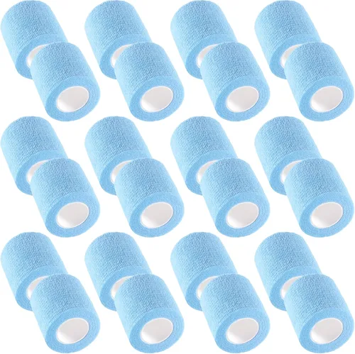 Vista 14 de IndigoCase Paquete de 6 vendajes autoadhesivos de 2 pulgadas, paquete variado de vendajes de color negro, cinta de agarre elástica, envolturas