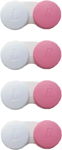 Vista 11 de 4 Pack Estuche para lentes de contacto Caja de almacenamiento para lentes de contacto de colores (Colores variados)