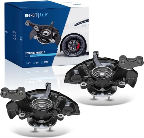 Vista 43 de Detroit Axle - Conjunto de manguetas de dirección delanteras de 2 piezas para Hyundai Accent 06-11, 2 manguetas de dirección y conjunto de buje