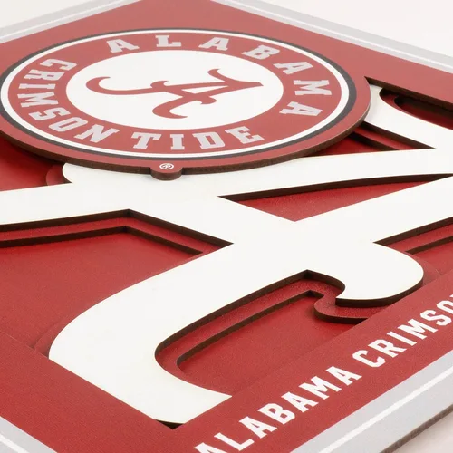 Vista 4 de YouTheFan NCAA Alabama Crimson Tide Serie de Logo 3D de Arte de Pared - 12x12 pulgadas