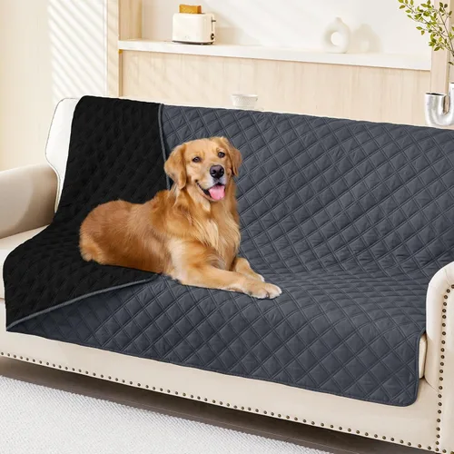 Vista 93 de Smiry Funda impermeable para cama de mascota, suave y lavable, para cama, sofá, reversible, perros pequeños, medianos, grandes, gatos, diseño