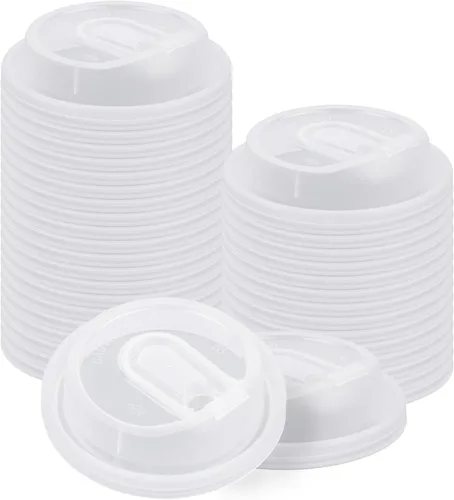 Vista 14 de Restaurantware Solo tapas: tapas Restpresso para tazas de café de papel de 8, 12, 16 y 20 onzas, 25 tapas de papel desechables con tapón Negro