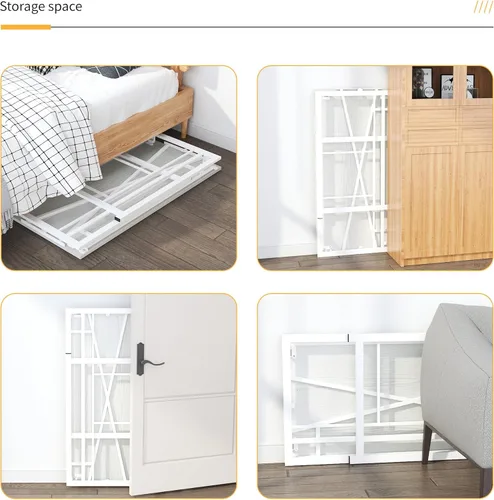 Vista 87 de Escritorio plegable de 47 pulgadas, no requiere montaje, mesa de oficina en casa, escritorio de campamento para computadora de juegos, color beige